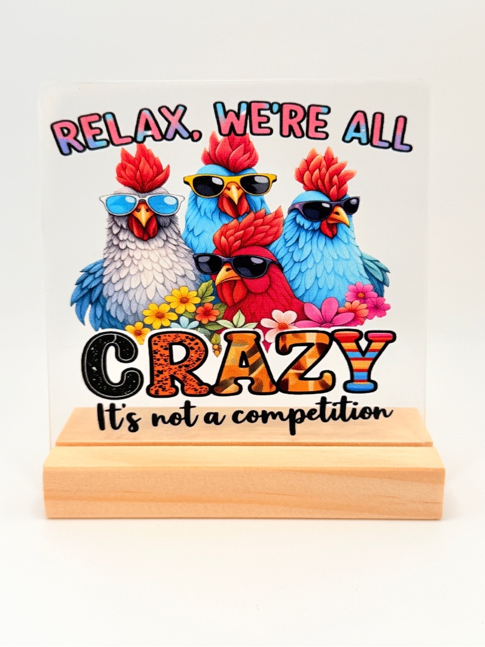 *New* Office Humor Acrylic & Wood Desk Sign